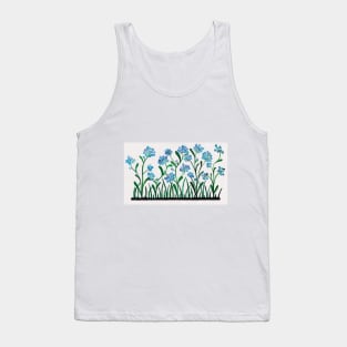 Watercolor - Forget me not flower Tank Top